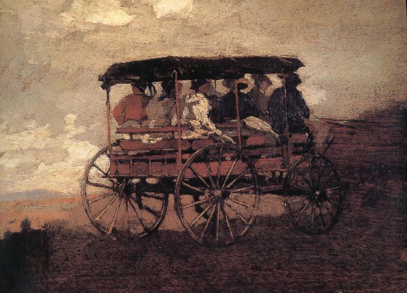 Hakusan carriage and Streams, Winslow Homer